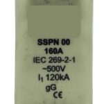 Solarix 500V 160A NH00 Ceramic Din Fuse- Basic function Fuse link 160NHG00B
