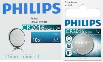 Philips Minicells Battery CR2016 Lithium-Sold as Box of 10 R2016/01B