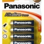 Panasonic Alkaline Power AA Batteries 4 Pack Colour Bronze 15AU, LR6, X91, AA LR6APB/4BP