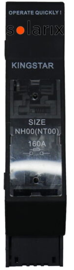 Solarix NT00 Rail Mount 1 Pole 160A DC Fuse Holder Sold as A Single Unit SOLNT00160A1PC - Image 2