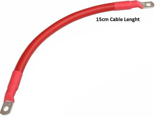 Solarix Battery Link Cable 15cm Length Red -16mm2 Cable With 8mm Battery Terminal Lugs SOLBLCB15CMRD16MM2LUG