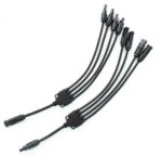 Solarix MC4 Y Connector 4 Way To 1 Way Solar Panel Combiner Cable Set - 4 mm Diameter Contact Pin SOLPAMY041 - Image 3