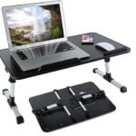 UniQue Portable Foldable Laptop Desk With USB Cooling Fan UNIDESK01BLK