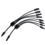 Solarix MC4 Y Connector 4 Way To 1 Way Solar Panel Combiner Cable Set - 4 mm Diameter Contact Pin